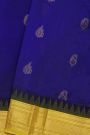 Kuppadam Sico Royal Blue Saree With Florals And Buttis Body