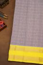 Kuppadam Sico Desert Grey Saree With Florals And Buttis In Checks Body