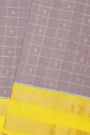 Kuppadam Sico Desert Grey Saree With Florals And Buttis In Checks Body