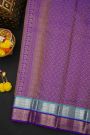 Kancheepuram Silk Rani Pink Saree With Florals And Animals Border