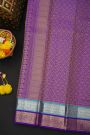 Kancheepuram Silk Mustard Saree With Florals And Cranes Body