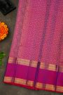 Kancheepuram Silk Teal Blue Saree With Traditional Kuttu Border