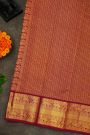 Kancheepuram Silk Bottle Green Saree With Traditional Kuttu Border