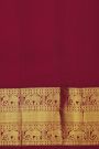 Kancheepuram Silk Bottle Green Saree With Traditional Kuttu Border
