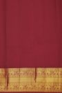 Kancheepuram Silk Navy Blue Saree With Elephant Buttis Kuttu Border