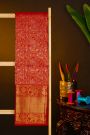 Kancheepuram Silk Red Saree With All Over Silver And Gold Zari Weaving Body