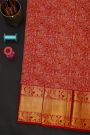 Kancheepuram Silk Red Saree With All Over Silver And Gold Zari Weaving Body
