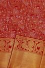 Kancheepuram Silk Red Saree With All Over Silver And Gold Zari Weaving Body