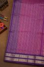 Kuppadam Sico Peach Saree With Paisley And Florals Gap Border
