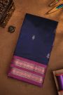 Kuppadam Sico Navy Blue Saree With Florals And Buttis Body