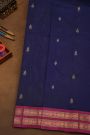 Kuppadam Sico Navy Blue Saree With Florals And Buttis Body