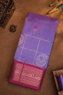 Kuppadam Sico Lavender Saree With Florals And Peacock Buttis In Checks Body
