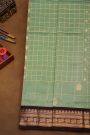 Kuppadam Sico Mint Green Saree With Floral And Butti Checks Body