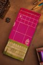 Kuppadam Sico Rani Pink Saree With Birds And Temple Border