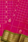 Kuppadam Sico Rani Pink Saree With Birds And Temple Border