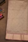 Kuppadam Sico Mint Green Saree With Floral And Buttis In Zari Work Border