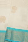 Kuppadam Sico Off White Saree With Floral And Zari Lines Border