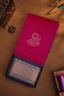 Kuppadam Sico Rani Pink Saree With Floral And Butti Body