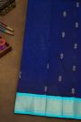 Kuppadam Sico Blue Saree With Floral And Butti Body