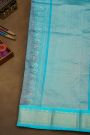 Kuppadam Sico Blue Saree With Floral And Butti Body