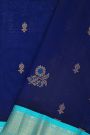 Kuppadam Sico Blue Saree With Floral And Butti Body
