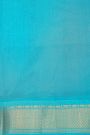 Kuppadam Sico Blue Saree With Floral And Butti Body