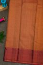 Kancheepuram Silk Bottle Green Saree With Zari Checks Body