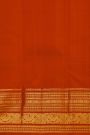 Kancheepuram Silk Maroon Saree With Zari Checks Florals And Peacock Buttis Body