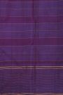 Kancheepuram Silk Violet Saree With Zari Checks And Elephant Buttis Body