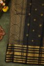 Kancheepuram Silk Royal Blue Saree With Zari Lines Florals And Peacocks Buttis Body