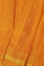 Kancheepuram Silk Mustard Saree With Vaira Oosi Floral And Gandaberunda Butti Body