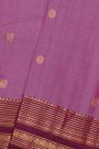 Kancheepuram Silk Pink Saree With Floral And Peacocks Buttis Body