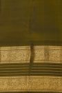Kancheepuram Silk Mustard Yellow Saree With Zari Checks Florals And Peacocks Buttis Body