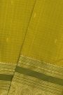Kancheepuram Silk Lime Green Saree With Zari Checks And Floral Buttis Body