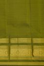 Kancheepuram Silk Lime Green Saree With Zari Checks And Floral Buttis Body