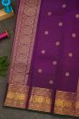 Kancheepuram Silk Rani Pink Saree With Floral Buttis Body