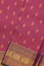 Kancheepuram Silk Rani Pink Saree With Floral Buttis Body