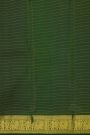 Kancheepuram Silk Bottle Green Saree With Zari Lines And Floral Peacock Buttis Body