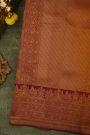 Kancheepuram Silk Maroon Saree With Florals Turning Border