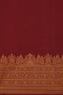 Kancheepuram Silk Maroon Saree With Florals Turning Border