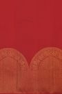 Kancheepuram Silk Red Saree With Self Turning Border