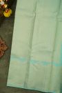 Kancheepuram Silk Sea Green Saree With Lakshdweep Buttis And Self Turning Border