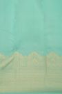 Kancheepuram Silk Sea Green Saree With Lakshdweep Buttis And Self Turning Border