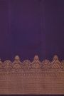Kancheepuram Silk Dark Violet Saree With Self Turning Border