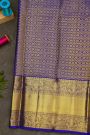Kancheepuram Silk Leaf Green Saree With Florals And Peacock Border