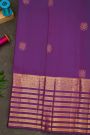 Kancheepuram Silk Purple Saree With Florals And Buttis Body