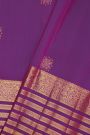 Kancheepuram Silk Purple Saree With Florals And Buttis Body