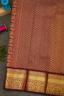 Kancheepuram Silk Sea Green Saree With Peacock Buttis In Zari Checks Body