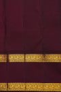 Kancheepuram Silk Sky Blue Saree With Zari Checks And Floral Buttis Body And Gap Border