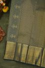 Kancheepuram Silk Lime Green Saree With Floral Leaf And Pichwai Border